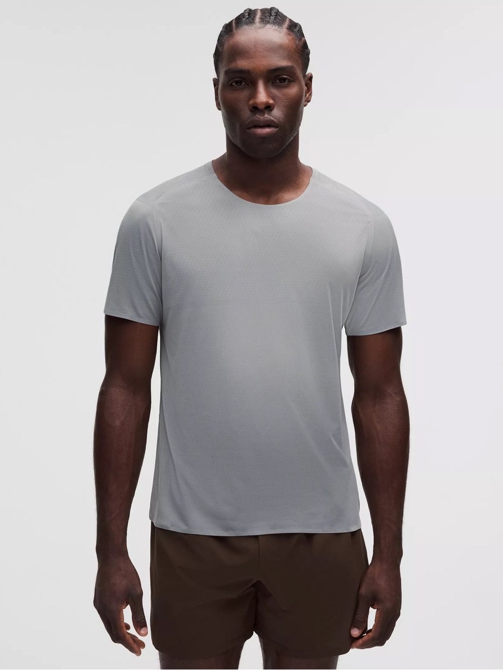 lululemon XL Fast and Free Short Sleeve Shirt in Grey